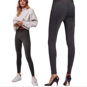 Vince Dark Grey Charcoal Twill Full Length Pull On Leggings Size Small